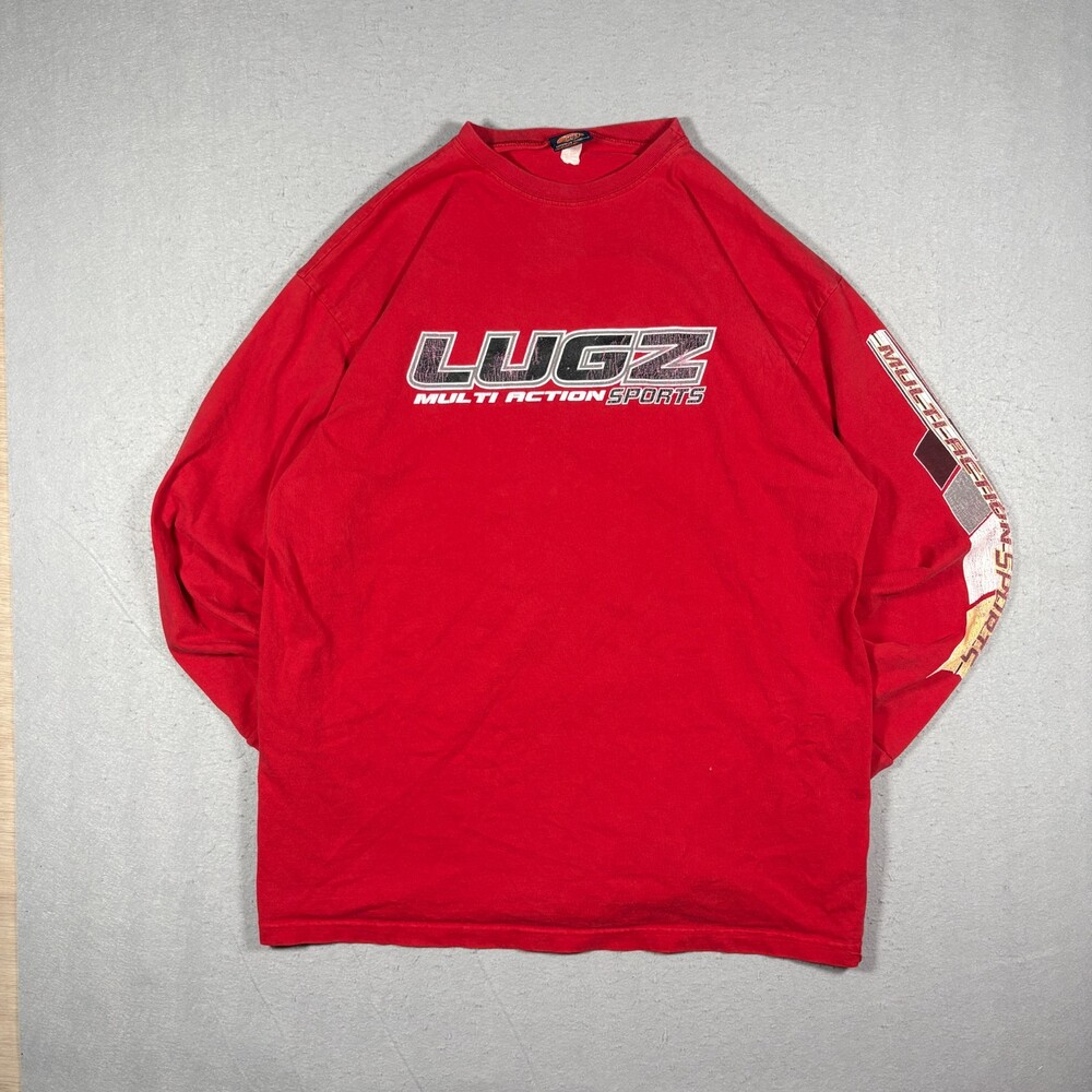 Vintage Y2K 90s Lugz Sweatshirt Long sleeve Mens Size XXL Made In USA